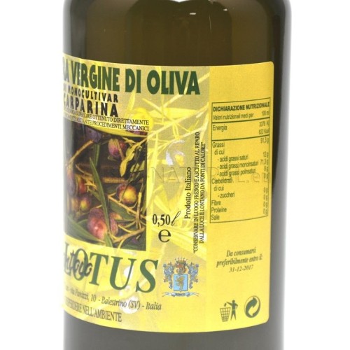 OLIO EXTRA VERGINE DI OLIVA BIO --CARPARINA-- LOTUS 0,75 L