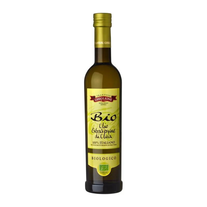 Organic extra virgin olive oil obtained cold 0.50-0.75L - Ghiglione