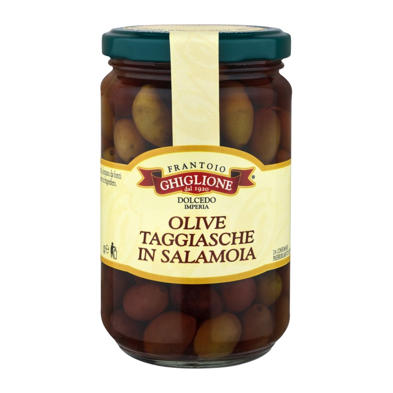 Taggiasca-Oliven in Salzlake 310 gr