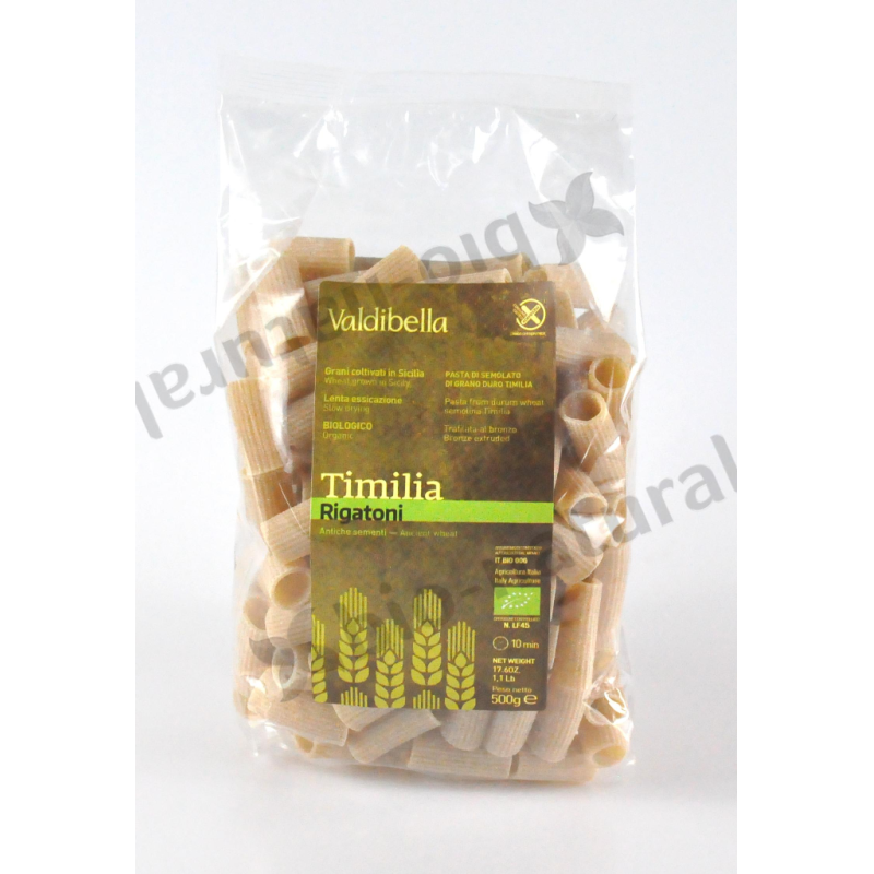 RIGATONI pasta ancient Italian wheat TIMILIA BIO - VALDIBELLA 0.5Kg
