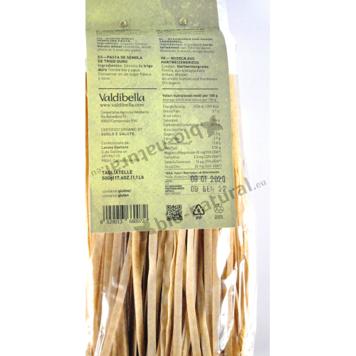 pasta TAGLIATELLE ancient Italian wheat TIMILIA BIO - VALDIBELLA 0,5kg