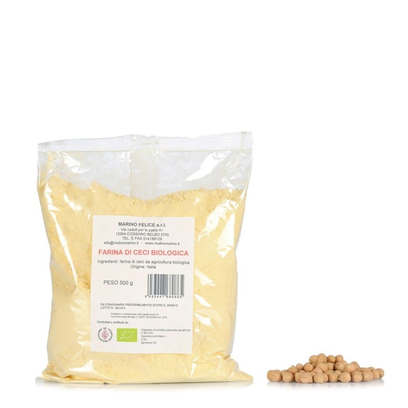 Bio-Kichererbsenmehl aus Italien 500g - Mulino Marino