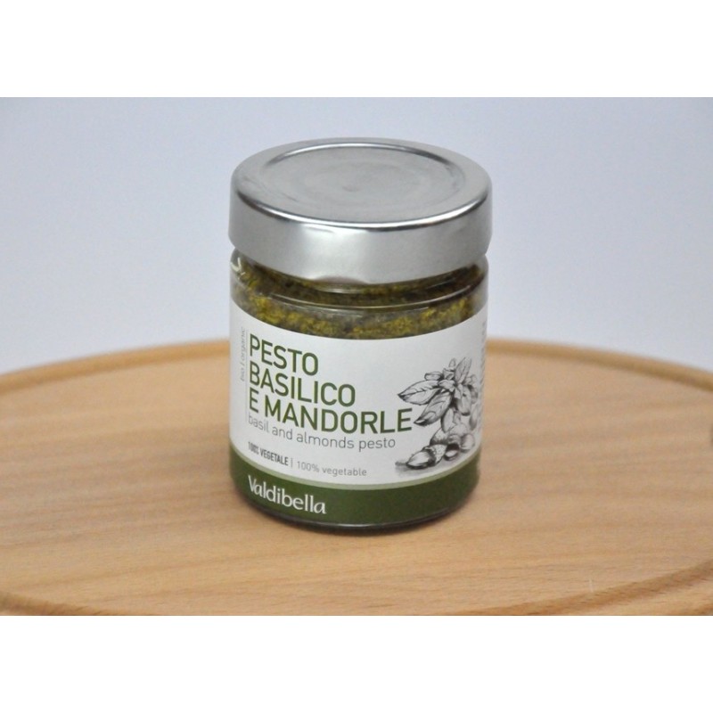Basilikum-Mandel-Pesto Bio 140gr - Valdibella Basilikum-Mandel-Pesto Bio 140gr - Valdibella