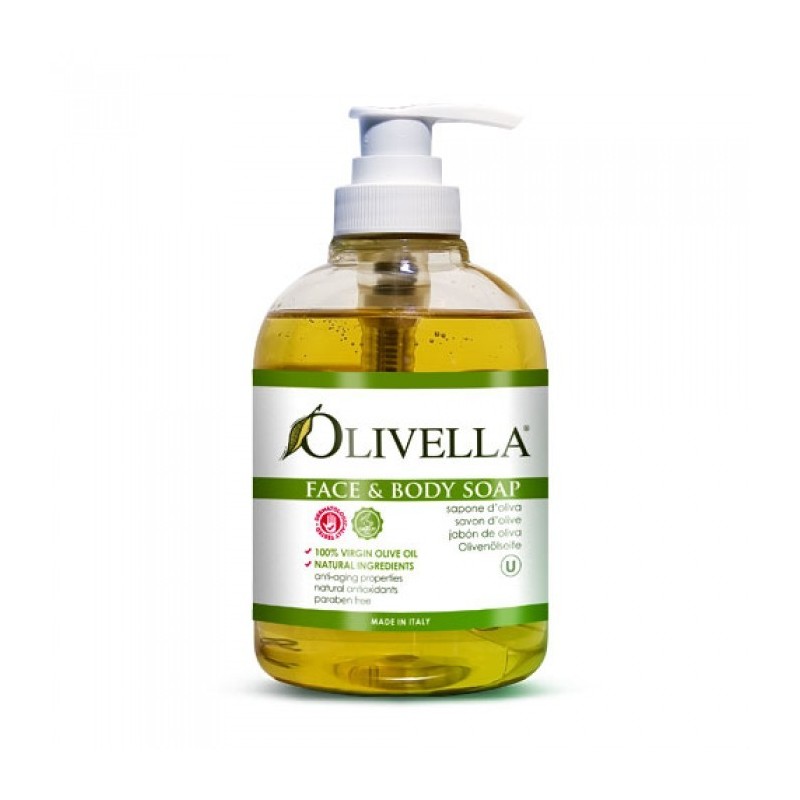 Face and body soap in olive oil 300ml - Olivella