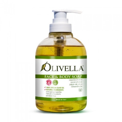 Face and body soap in olive oil 300ml - Olivella