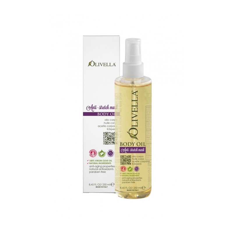 Olio corpo Antismagliature con olio d'oliva 250ml - Olivella