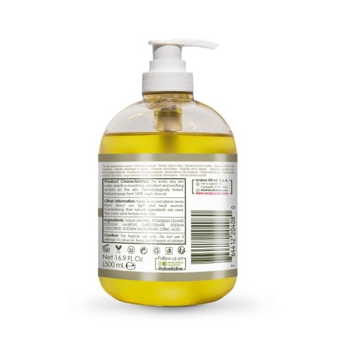 Face and body soap in olive oil (no perfume) 500ml - Olivella