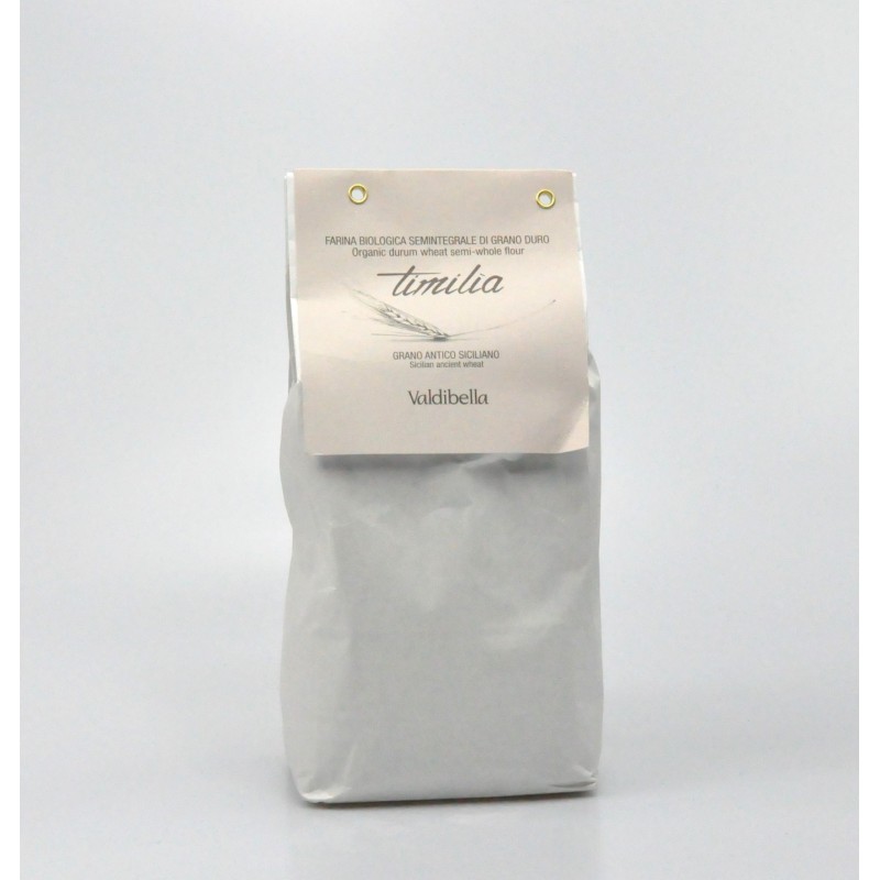 Farina Italiana biologica integrale di GRANO duro TIMILIA 1kg - VALDIBELLA