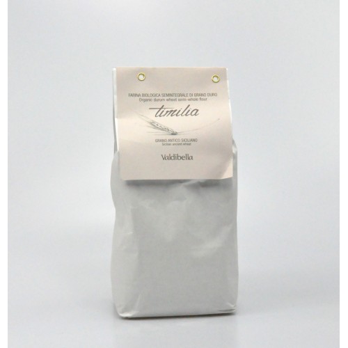 Farina Italiana biologica integrale di GRANO duro TIMILIA 1kg - VALDIBELLA