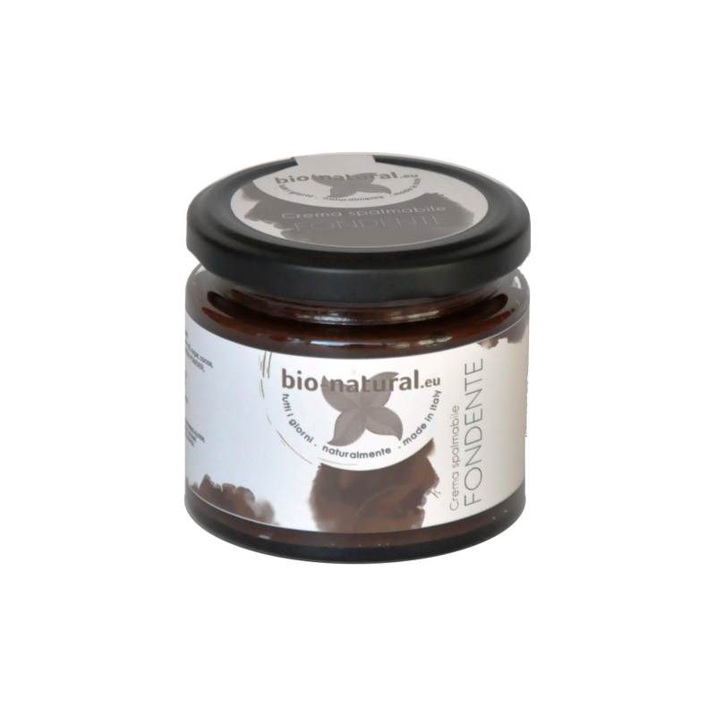 Natural dark chocolate cream produced in Sicily without additives