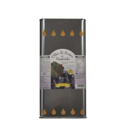 Huile de pépins de raisin 100 % italienne pressée à froid en boîte