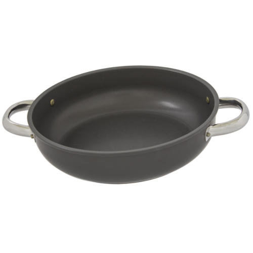 Pan with 2 handles for induction cookers, nickel free, hypoallergenic