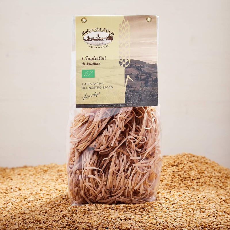 Italian Pasta Organic Spelled TAGLIOLINI Tuscany Mulino Val d'Orcia