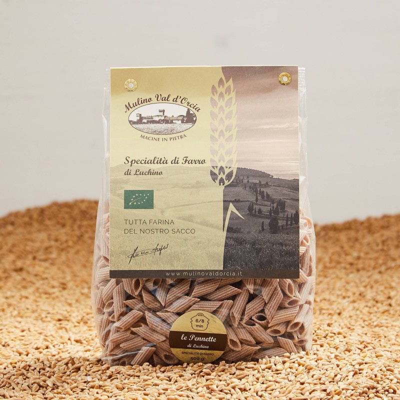 PENNETTE de Farro Entier Biologique - Mulino Val d'Orcia Toscane 500g