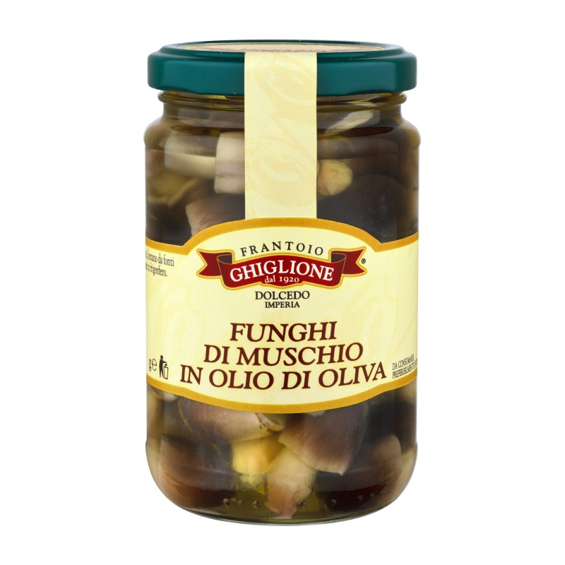 Moss mushrooms in olive oil 290-520 grams - Ghiglione