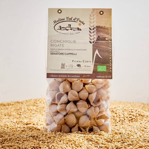 Organic ancient grain CONCHIGLIE pasta Senatore Cappelli 0,5Kg Tuscany