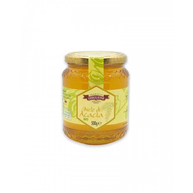 Miel d'acacia biologique produit en Italie 500 g - Frantoio Ghiglione