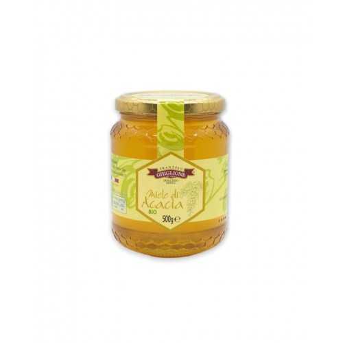 Miel d'acacia biologique produit en Italie 500 g - Frantoio Ghiglione