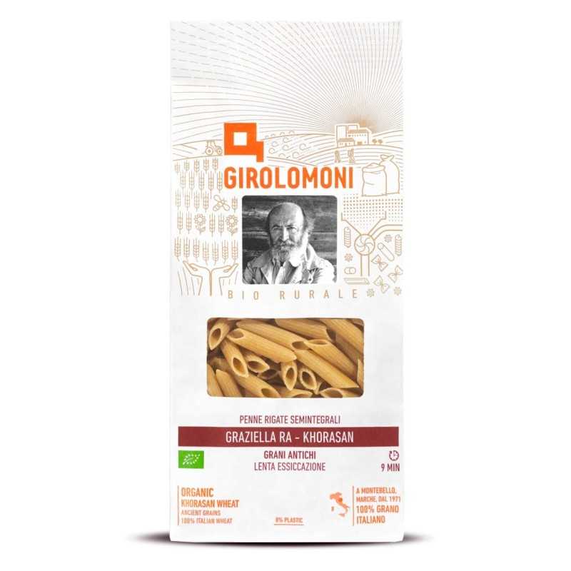 Pasta italiana PENNE BIO KHORASAN - Girolomoni - 500gr