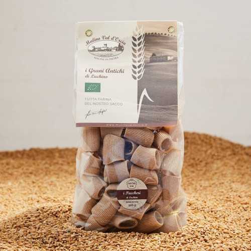 Pâtes italiennes PACCHERI blé ancien biologique Senatore Cappelli