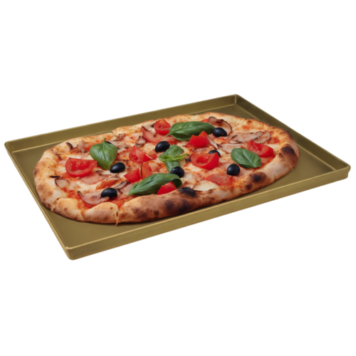 Plaque de cuisson rectangulaire en métal-céramique - sans nickel et sa