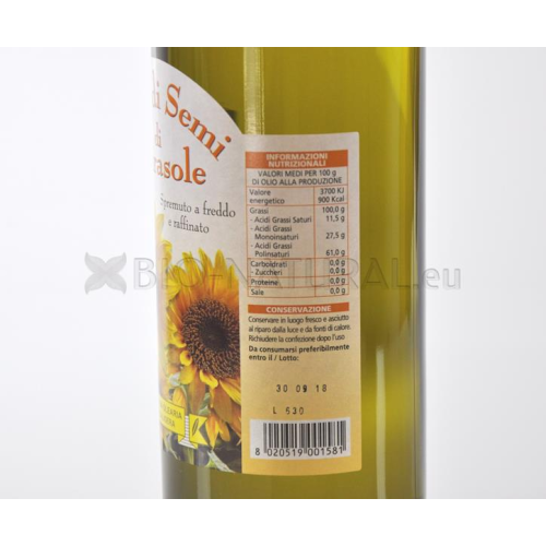 Huile de TOURNESOL italienne à haute teneur en acide oléique