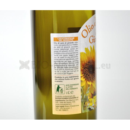 Olio di semi di GIRASOLE alto oleico pressato a freddo - Nuova Olearia